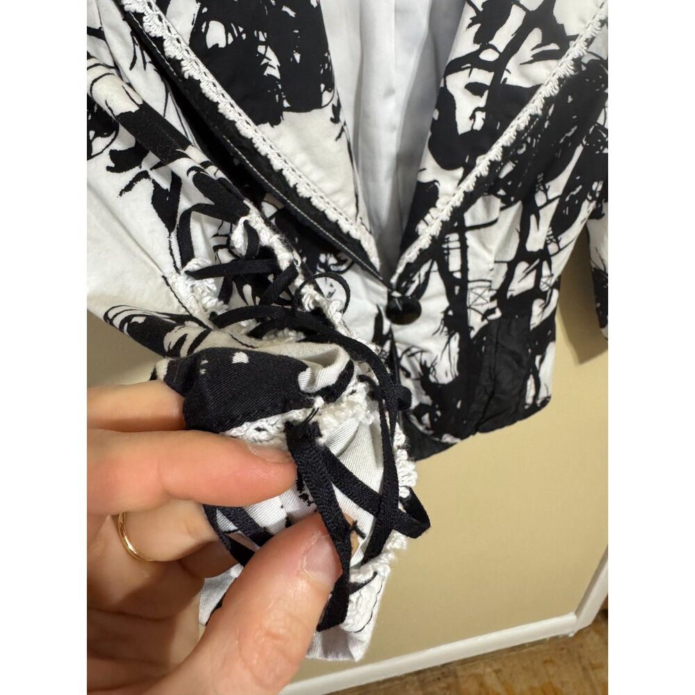 Alberto Makali abstract print art to wear blazer size 4 - Picture 9 of 9